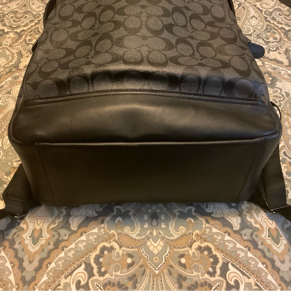 New Coach Graham In Signature Canvas Gunmetal Backpack - Picture 12 of 16